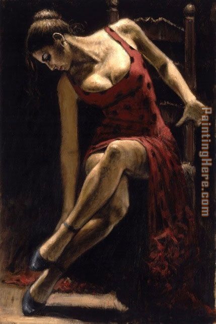 lunares negros ii painting - Flamenco Dancer lunares negros ii art painting